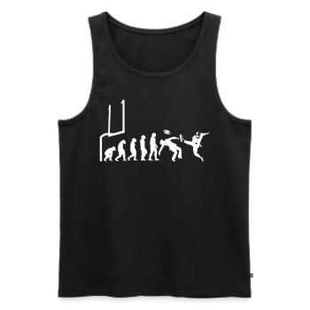 Footballspieler Rugby-ball Football-Game Evolution - Männer Premium Bio Tank Top - Schwarz - Vorne - AI Model Male 178 light (178cm)