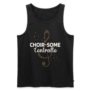 Opera singer, voice, opera - Men's Premium Organic Tank Top - black - Front - AI Model Male 178 light (178cm)
