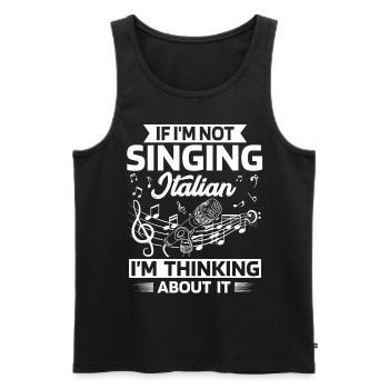 Opera singer, voice, opera - Men's Premium Organic Tank Top - black - Front - AI Model Male 178 light (178cm)