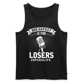 Opera singer, voice, opera - Men's Premium Organic Tank Top - black - Front - AI Model Male 178 light (178cm)