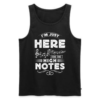 Opera singer, voice, opera - Men's Premium Organic Tank Top - black - Front - AI Model Male 178 light (178cm)