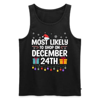 Christmas Quote, Funny Christmas Quote - Men's Premium Organic Tank Top - black - Front - Michal (187cm)