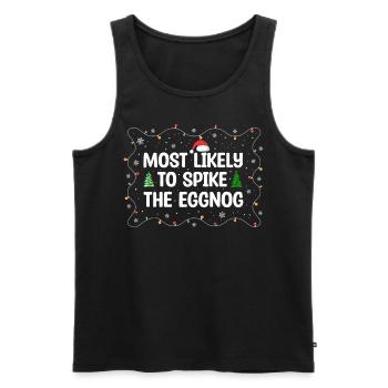Christmas Quote, Funny Christmas Quote - Men's Premium Organic Tank Top - black - Front - Michal (187cm)