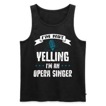 Opera singer, voice, opera - Men's Premium Organic Tank Top - black - Front - AI Model Male 178 light (178cm)