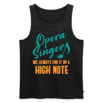 Opera singer, voice, opera - Men's Premium Organic Tank Top - black - Front - AI Model Male 178 light (178cm)