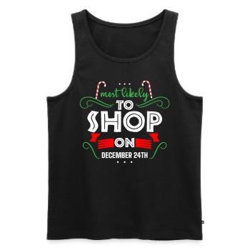 Christmas Quote, Funny Christmas Quote - Men's Premium Organic Tank Top - black - Front - Michal (187cm)