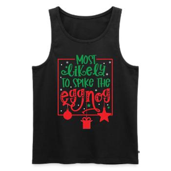 Christmas Quote, Funny Christmas Quote - Men's Premium Organic Tank Top - black - Front - Michal (187cm)