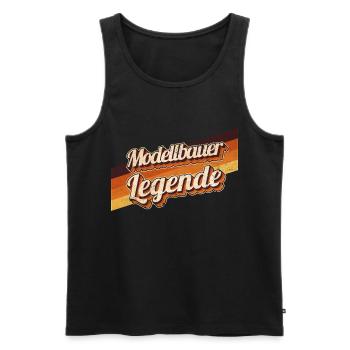 Technischer Geburtstag als Legende geboren - Männer Premium Bio Tank Top - Schwarz - Vorne - Michal (187cm)
