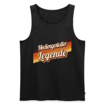 Designer Geburtstag als Legende geboren - Männer Premium Bio Tank Top - Schwarz - Vorne - AI Model Male 178 light (178cm)