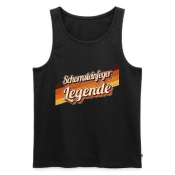 Kaminkehrer Geburtstag als Legende geboren - Männer Premium Bio Tank Top - Schwarz - Vorne - Michal (187cm)
