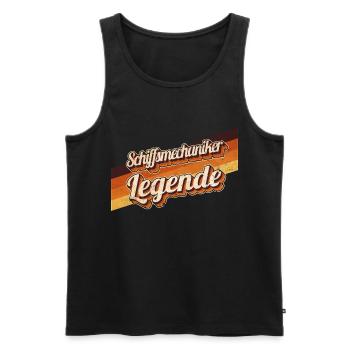 Motorenwärter Geburtstag Legende geboren - Männer Premium Bio Tank Top - Schwarz - Vorne - Michal (187cm)