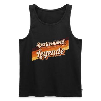 Co-Trainer Geburtstag als Legende geboren - Männer Premium Bio Tank Top - Schwarz - Vorne - Michal (187cm)