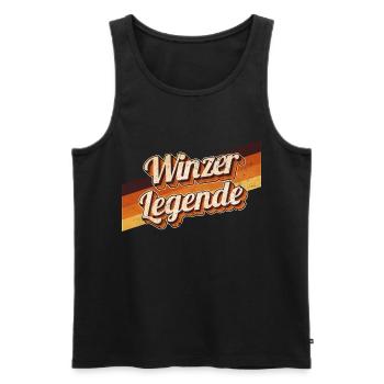 Weinbauer Geburtstag als Legende geboren Winzer - Männer Premium Bio Tank Top - Schwarz - Vorne - Michal (187cm)