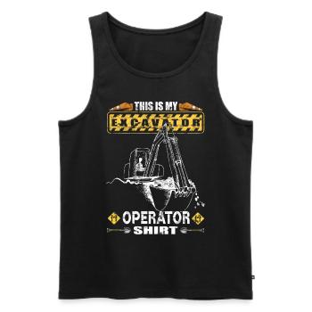 Excavator - construction worker - excavator operator - Men's Premium Organic Tank Top - black - Front - AI Model Male 178 light (178cm)