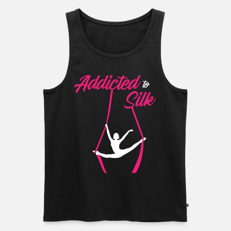 Luftsieger. Luftseide - Männer Premium Bio Tank Top - Schwarz
