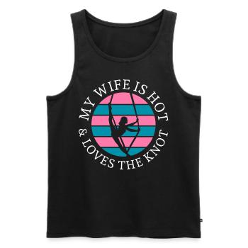 Air winner. Air silk - Men's Premium Organic Tank Top - black - Front - AI Model Male 178 light (178cm)
