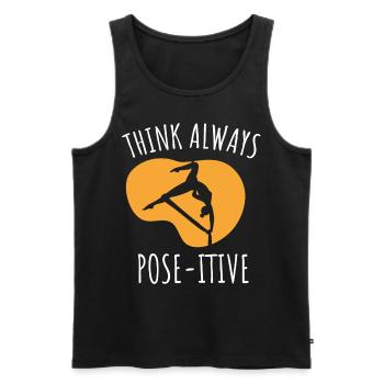 Air winner. Air silk - Men's Premium Organic Tank Top - black - Front - AI Model Male 178 light (178cm)