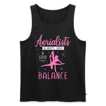 Air winner. Air silk - Men's Premium Organic Tank Top - black - Front - AI Model Male 178 light (178cm)