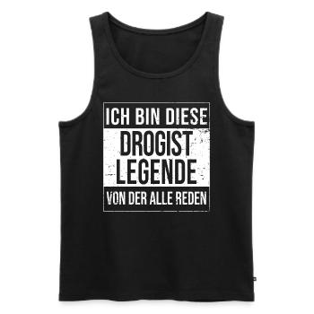 Apotheker Geburtstag geboren Legende Drogist - Männer Premium Bio Tank Top - Schwarz - Vorne - Michal (187cm)
