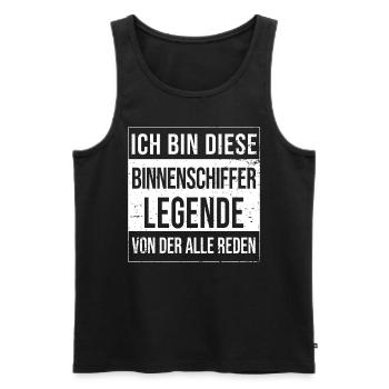 Schiffe Geburtstag geboren Legende Binnenschiffer - Männer Premium Bio Tank Top - Schwarz - Vorne - Michal (187cm)