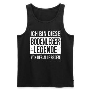 Parkett-Teppich Geburtstag geboren Legende - Männer Premium Bio Tank Top - Schwarz - Vorne - AI Model Male 178 light (178cm)