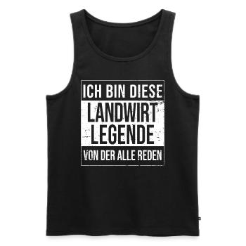 Bauern Geburtstag geboren Legende Landwirt - Männer Premium Bio Tank Top - Schwarz - Vorne - AI Model Male 178 light (178cm)