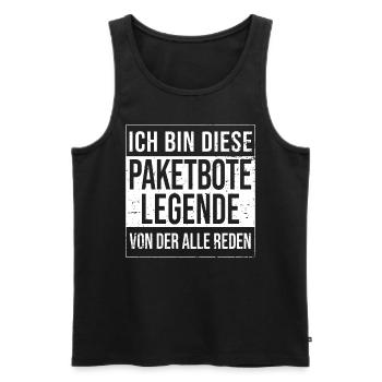 Paketfahrer Geburtstag geboren Legende Paketbote - Männer Premium Bio Tank Top - Schwarz - Vorne - AI Model Male 178 light (178cm)