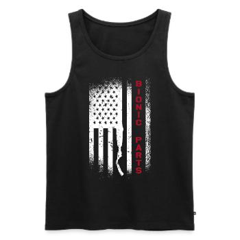 Beinamputierte US-Flagge Prothetische Chirurgie - Männer Premium Bio Tank Top - Schwarz - Vorne - AI Model Male 178 light (178cm)