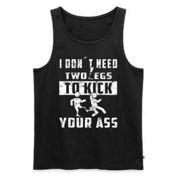Amputated leg Prosthetic leg - Men's Premium Organic Tank Top - black - Front - AI Model Male 178 light (178cm)