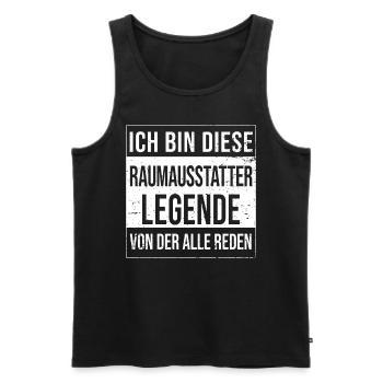 Dekorateur Geburtstag geboren Legende - Männer Premium Bio Tank Top - Schwarz - Vorne - Michal (187cm)