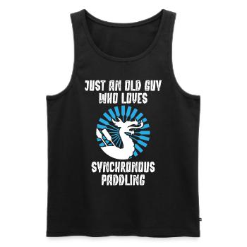 Drachenbootrennen, Drachenboote, Bleischlag - Männer Premium Bio Tank Top - Schwarz - Vorne - Michal (187cm)