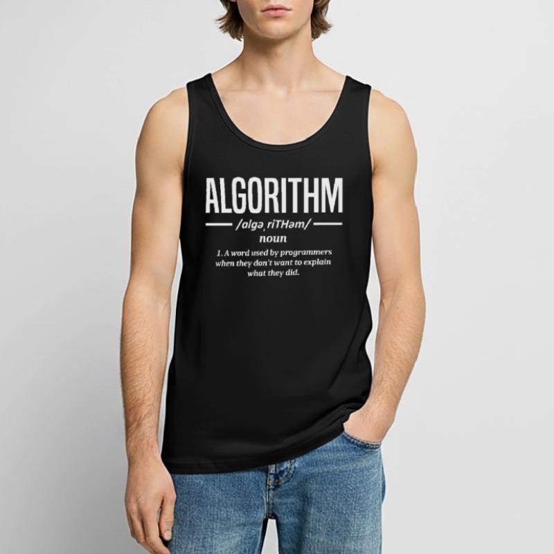 Programmeur d’algorithmes, codage, encodeur Débardeur bio Premium Homme
