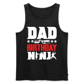 Birthday of the Ninja, Ninja, - Men's Premium Organic Tank Top - black - Front - AI Model Male 178 light (178cm)