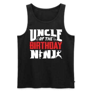 Birthday of the Ninja, Ninja, - Men's Premium Organic Tank Top - black - Front - AI Model Male 178 light (178cm)