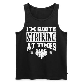 Bowling Player Gift, Bowler - Men's Premium Organic Tank Top - black - Front - AI Model Male 178 light (178cm)