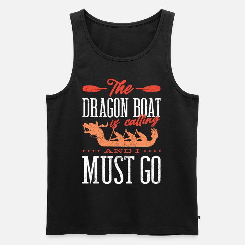 Drachenbootrennen, Schlaganfalldrachenboote - Männer Premium Bio Tank Top - Schwarz