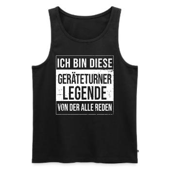 Kunstturnen Bodenturner Geburtstag Legende - Männer Premium Bio Tank Top - Schwarz - Vorne - Michal (187cm)