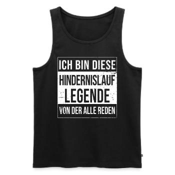 Parkour Hindernisläufer geboren Legende - Männer Premium Bio Tank Top - Schwarz - Vorne - Michal (187cm)