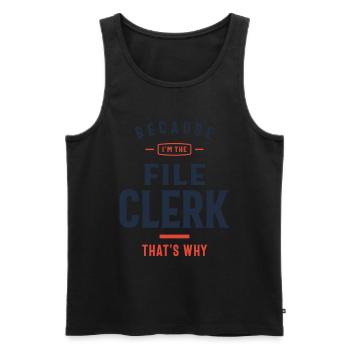 File Clerk Job Occupation - Men's Premium Organic Tank Top - black - Front - Michal (187cm)
