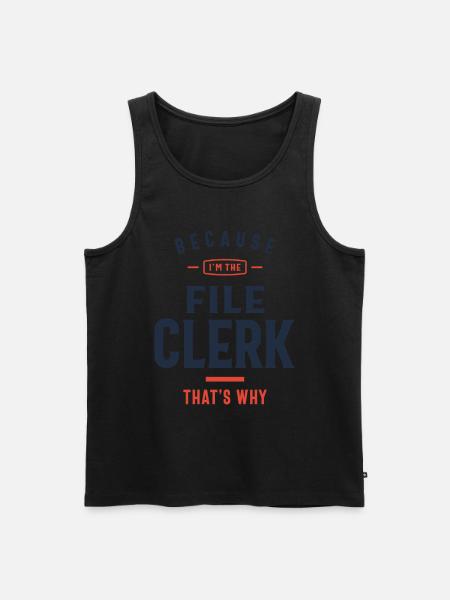 File Clerk Job Occupation - Men's Premium Organic Tank Top -