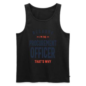 Procurement Officer Job Occupation - Men's Premium Organic Tank Top - black - Front - Michal (187cm)