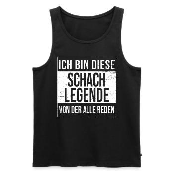 Schach-Spieler Geburtstag geboren Legende Schach - Männer Premium Bio Tank Top - Schwarz - Vorne - Michal (187cm)