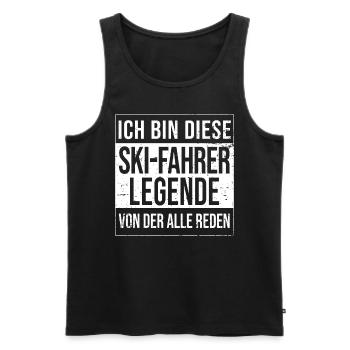 Skilanglauf Skispringen geborene Legende Skier - Männer Premium Bio Tank Top - Schwarz - Vorne - Michal (187cm)