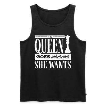 chess, chess player, chess quote - Men's Premium Organic Tank Top - black - Front - AI Model Male 178 light (178cm)
