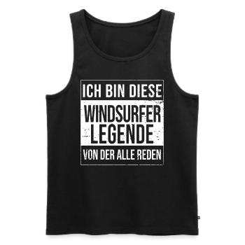 Windsurfen Surf-Board Geburtstag geboren Legende - Männer Premium Bio Tank Top - Schwarz - Vorne - Michal (187cm)