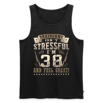 Taxidermists 38th birthday Taxidermists - Men's Premium Organic Tank Top - black - Front - Michal (187cm)