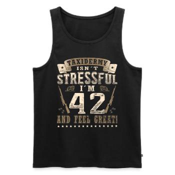 Taxidermists 42nd birthday Taxidermists - Men's Premium Organic Tank Top - black - Front - Michal (187cm)
