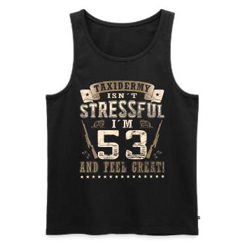 Taxidermists 53rd birthday Taxidermists - Men's Premium Organic Tank Top - black - Front - AI Model Male 178 light (178cm)