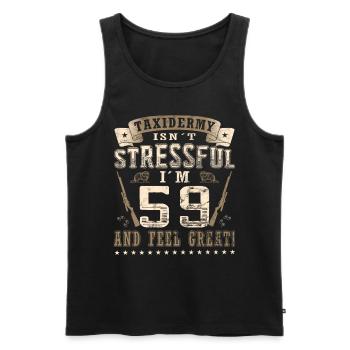 Taxidermists 59th birthday Taxidermists - Men's Premium Organic Tank Top - black - Front - Michal (187cm)