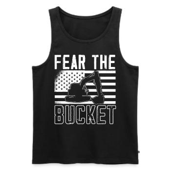 Baggerfahrer, Grabe Sachen Aus - Männer Premium Bio Tank Top - Schwarz - Vorne - AI Model Male 178 light (178cm)